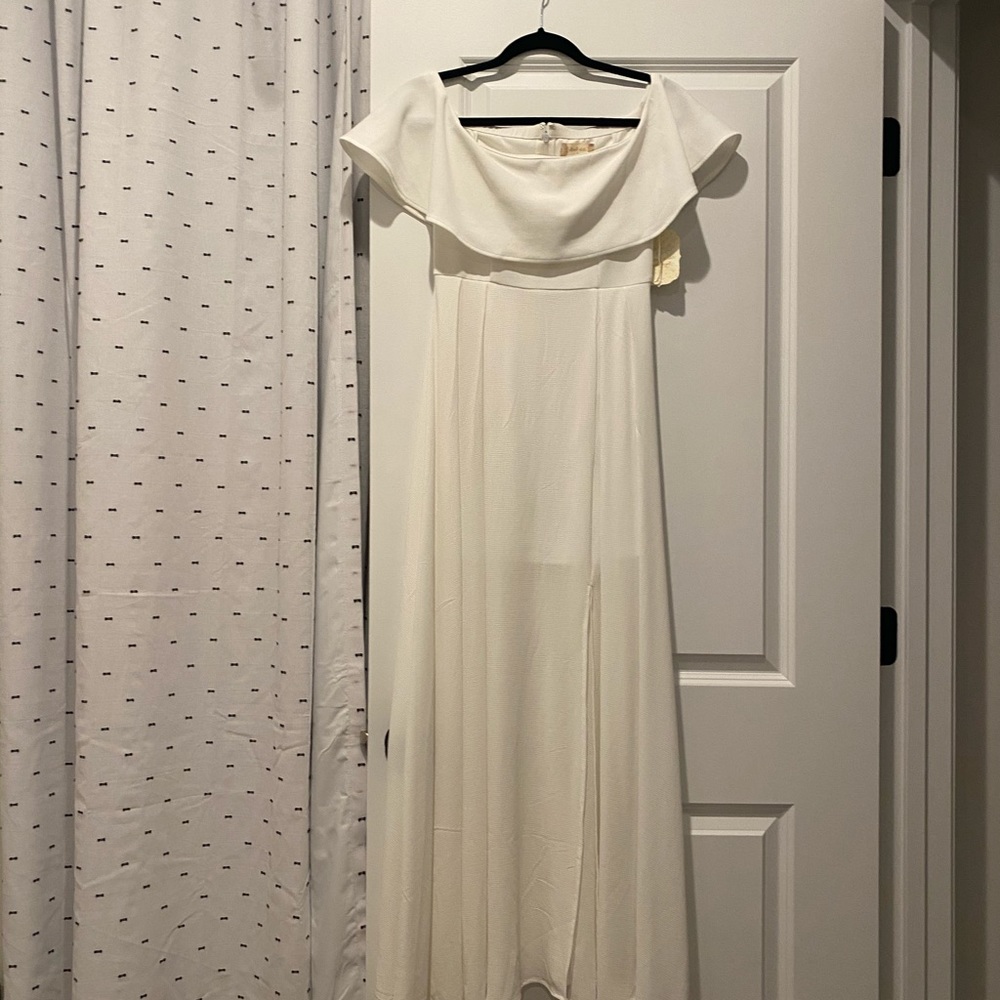 NWT Altair’d State White Off Shoulder Maxi size S